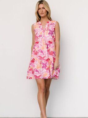 Baltic Born Pink & Orange Floral Dress